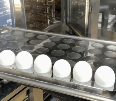ゆで卵を大量調理　エッグスタンド1/1サイズ用 45個　